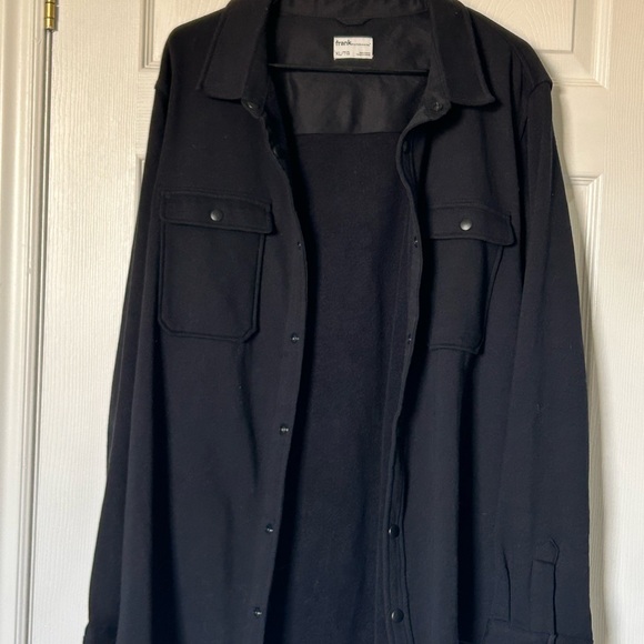 🔥🆕🔥 Frank and Oak Heavyweight Shirt / Overshirt XL Black - Like New! - Picture 6 of 8